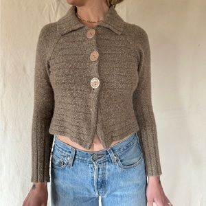 Chunky button crop sweater